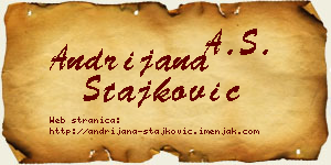 Andrijana Stajković vizit kartica